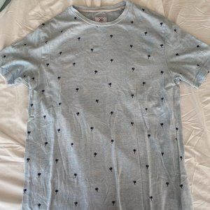 Blue T-Shirt With Palm Trees